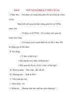 Giáo án Công Dân lớp 10: Bài: 8TỒN TẠI XÃ HỘI & Ý THỨC XÃ (tt) docx