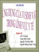 Chuyên đề : Tình hình ứng dụng của VSV trong Y tế docx