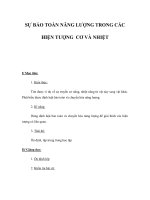 SỰ BẢO TOÀN NĂNG LƯỢNG TRONG CÁC HIỆN TƯỢNG CƠ VÀ NHIỆT ppt