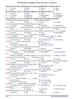 ÔN THI TRẮC NGHIỆM ANH VĂN LỚP 12 - ĐỀ SỐ 23 pdf
