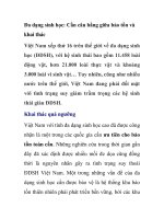 Đa dạng sinh học: Cần cân bằng giữa bảo tồn và khai thác pptx