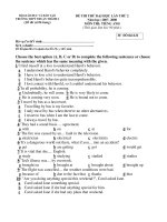 ĐỀ THI THỬ ĐẠI HỌC LẦN THỨ 2 Năm học: 2007- 2008 MÔN THI: TIẾNG ANH docx