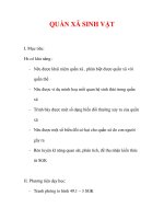 Giáo án Sinh học lớp 9 : Tên bài dạy : QUẦN XÃ SINH VẬT potx