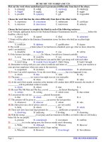 ĐỀ THI THỬ TỐT NGHIỆP ANH VĂN pptx