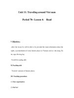 Unit 11: Traveling around Viet nam Period 70– Lesson 4: Read docx