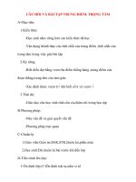 Giáo án Hình Học lớp 10: CÂU HỎI VÀ BÀI TẬP TRUNG ĐIỂM, TRỌNG TÂM pot