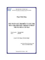 Bài toán giá trị biên và giá trị đầu cho phương trình vi phân trung hòa cấp hai