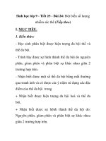 Sinh học lớp 9 - Tiết 25 - Bài 24: Đột biến số lượng nhiễm sắc thể (Tiếp theo) doc