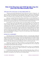 Giáo trình tổng hợp cách thiết lập hiệu ứng cho phim ảnh trên Macromedis Flash phần 1 docx