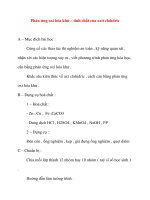 Giáo án Hóa Học lớp 10: Phản ứng oxi hóa khử – tính chất của axit clohdric ppsx