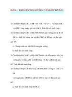 Giáo án Hình Học lớp 10: DẠNG 1: KHỐI CHÓP CÓ CẠNH BÊN VUÔNG GÓC VỚI ĐÁY. ppsx