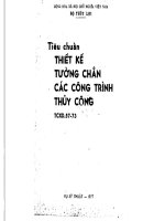 Thiết kế tường chắn các công trình thủy công pptx