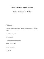Unit 11: Traveling around Viet nam Period 71: Lesson 5: Write pps