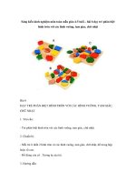 Sáng kiến kinh nghiệm môn toán mẫu giáo 4-5 tuổi – bài 6 dạy trẻ phân biệt hình tròn với các hình vuông, tam giac, chữ nhật potx