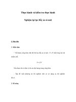 Thực hành và kiểm tra thực hànhNghiệm lại lực Đẩy ác-si-mét ppt