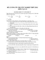 ĐỀ CƯƠNG ÔN THI TỐT NGHIỆP THPT 2011 MÔN VẬT LÍ DAO ĐỘNG ĐIỆN TỪ VÀ SÓNG ĐIỆN TỪ doc