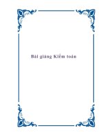 Bài giảng Kiểm toán docx