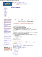 Phương pháp giải và kỹ thuật giải phương trình_phần1 ppsx
