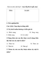 Giáo án môn sinh lớp 6 - kiểm tra sinh học lớp 6 potx