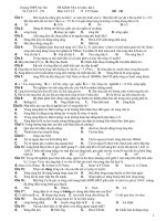 ĐỀ KIỂM TRA 45 phút lần 2 Môn VẬT LÝ 12 CT Chuẩn ĐỀ 121 pot