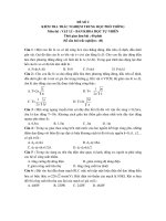 ĐỀ SỐ 2 KIỂM TRA TRẮC NGHIỆM TRUNG HỌC PHỔ THÔNG Môn thi : VẬT LÍ – BAN KHOA ppt