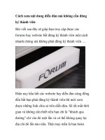 Cách xem nội dung diễn đàn mà không cần đăng ký thành viên doc