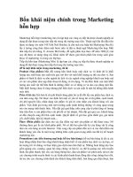 Bốn khái niệm chính trong Marketing hỗn hợp ppt