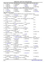 KIỂM TRA ANH VĂN CUỐI NĂM 2011 ppsx