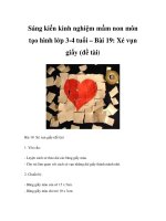 Sáng kiến kinh nghiệm mầm non môn tạo hình lớp 3-4 tuổi – Bài 19: Xé vụn giấy (đề tài) ppsx
