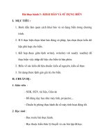 Giáo án Tin Học lớp 8 Ban Tự Nhiên: Bài thực hành 3 : KHAI BÁO VÀ SỬ DỤNG BIẾN pptx