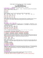 Đề thi trắc nghiệm hóa học - đề 13 pot