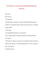 Giáo án Địa Lý lớp 10: TÁC ĐỘNG CỦA NGOẠI LỰC ĐẾN ĐỊA HÌNH BỀ MẶT TRÁI ĐẤT potx