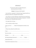 MẪU ĐƠN ĐĂNG KÝ Về việc được làm chủ đầu tư dự án phát triển khu nhà ở (hoặc dự án phát triển nhà ở độc lập) pps