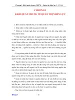 Chương 1: Khái quát chung về QTNL - Quản trị nhân lực 1 (ULSA) pps