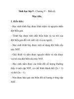 Sinh học lớp 9 - Chương V – Biến dị pps