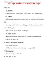 Giáo án Toán 12 ban cơ bản : Tên bài dạy : BÀI TẬP KHÁI NIỆM KHỐI ĐA DIỆN docx