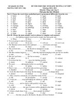 ĐỀ THI CHỌN HỌC SINH GIỎI TRƯỜNG CẤP THPT Năm học 2010- 2011 Môn thi: Tiếng Anh docx
