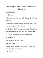 Sinh học lớp 9 - Tiết 23 - Bài 22: Đột biến cấu trúc nhiễm sắc thể doc