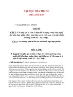 Các phụ gia bị cấm và hạn chế sử dụng trong công nghệ chế biến thực phẩm (thủy sản) doc