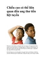 Chiều cao có thể liên quan đến ung thư tiền liệt tuyến ppt