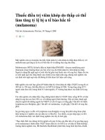 Thuốc điều trị viêm khớp do thấp có thể làm tăng tỷ lệ bị u tế bào hắc tố ppsx