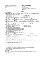 BÀI KIỂM TRA Môn Hóa học Thời gian: 45 phút potx