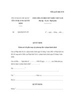 Mẫu quyết định số 03: Quyết định khám người theo thủ tục hành chính doc