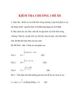 Giáo án Giải tích 12 ban tự nhiên : Tên bài dạy : KIỂM TRA CHƯƠNG 3 ĐỀ III pot