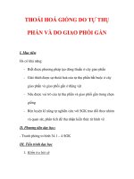 Giáo án Sinh học lớp 9 : Tên bài dạy : THOÁI HOÁ GIỐNG DO TỰ THỤ PHẤN VÀ DO GIAO PHỐI GẦN docx