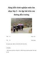 Sáng kiến kinh nghiệm môn âm nhạc lớp 2 – ôn tập bài trên con đường đến trường ppsx