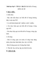 Sinh học lớp 9 - Tiết 24 - Bài 23: Đột biến số lượng nhiễm sắc thể pptx