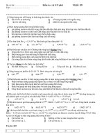 Kiểm tra vật lí 15 phút Mã đề: 189 pptx