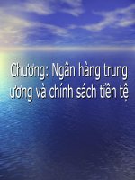 Chương: Ngân hàng trung ương và chính sách tiền tệ pdf