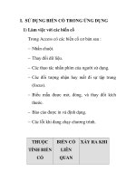 SỬ DỤNG BIẾN CỐ TRONG ỨNG DỤNG doc